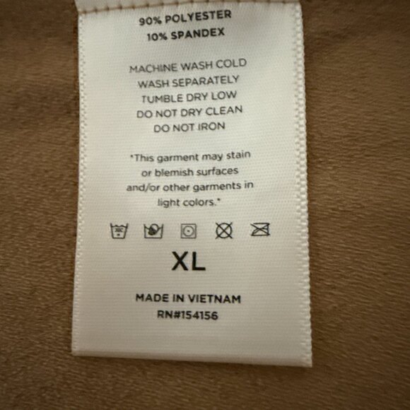 MOTE  Women's Lightweight Faux Suede Zip UP Jacket Size XL  Color TAN - Picture 8 of 11